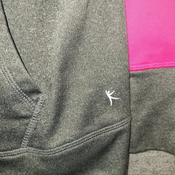 Danskin Now Pullover Hoodie Pink and Grey L 12/14 - Picture 3 of 8
